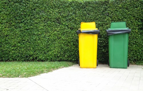 Professional waste clearance team at a construction site
